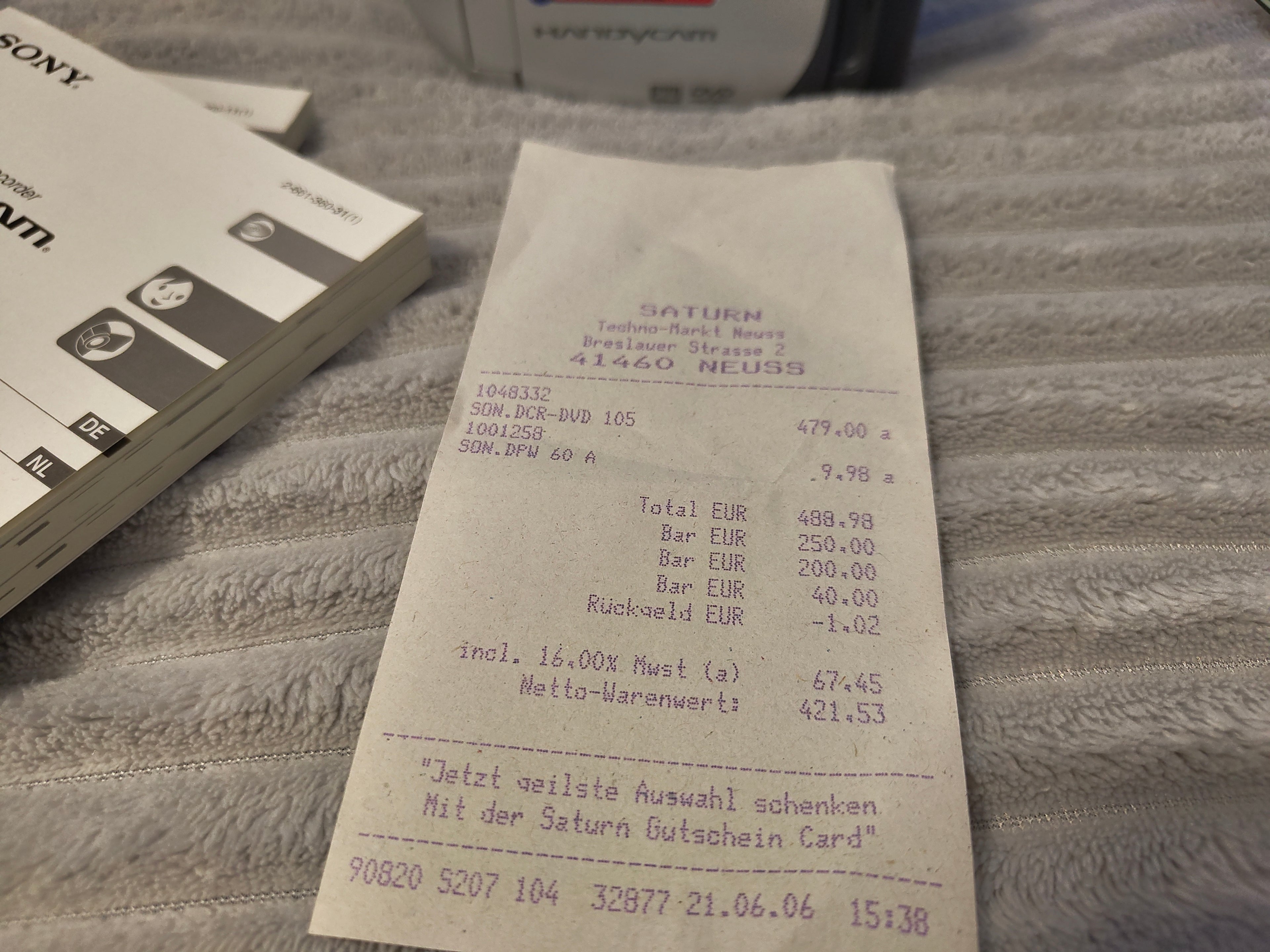 📸 Sony Handycam DCR-DVD105E – Full Y2K Set mit NightShot Mode 🌙